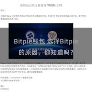 Bitpie钱包 选择Bitpie的原因，你知道吗？